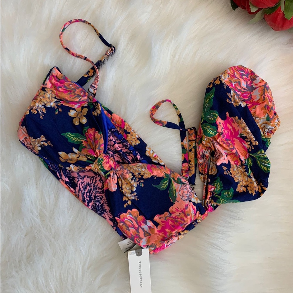 LAST CALL Anthropologie maaji floral reversible sweetheart bikini top & bottoms - Picture 13 of 15